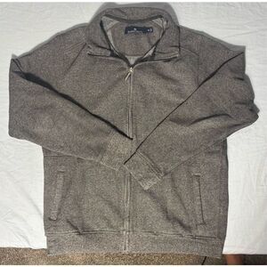 Rainforest Mens Full Zip Button-up Dark Gray Size Medium Jacket/Sweater